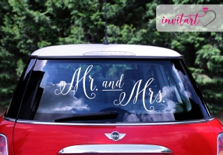 Mr. and Mrs. matrica autóra fehér színben
